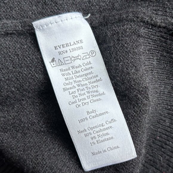 Everlane Classic Cashmere Crew Sweater in Black, sz XXS - Picture 8 of 9
